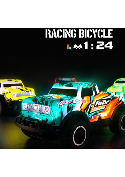 Çocuklar Için 1/24 Rc Araba Uzaktan Kumanda ile Araba Işık Off-Road Kamyon Graffiti Radyo Kontrol Yarış Araç Çocuk Hediye (Yurt Dışından)