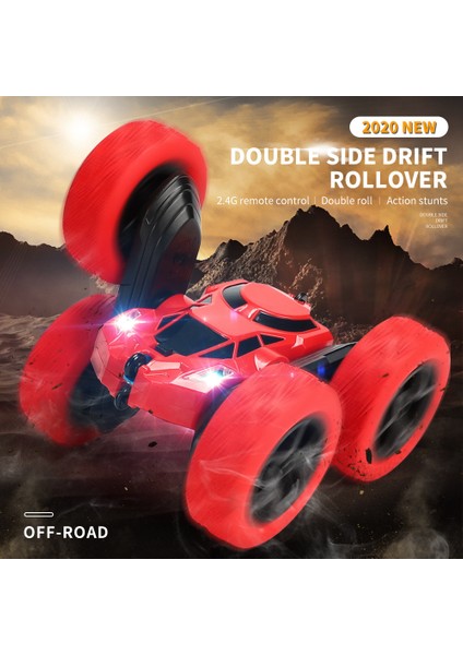 Yeni Rc Dublör Araba Çocuklar Çift Taraflı Çevirme Uzaktan Kumanda Arabalar 2.4g Yüksek Hızlı 360° ° Rotasyon Drift Otomatik Oyuncaklar Erkek Kız Için Hediyeler (Yurt Dışından)