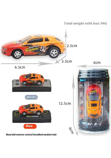 1:64 Simülasyon Mini 2.4g Dört Yönlü Uzaktan Kumanda Araba Pop Can Kola Kutusu Elektrikli Araba Yarışı Çocuk Modeli Oyuncak Hediye (Yurt Dışından)