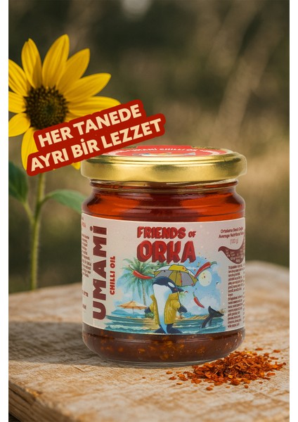 Umami Acılı Tanecikli Yağ – 190gr (Chili Oil & Acı Kıtırlarla Doğal Lezzet)