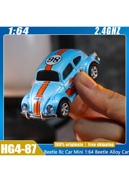 Rc Araba Mini 1:64 Beetle Alaşım Uzaktan Kumanda Araba 4WD Masaüstü Ultra Küçük Drift Arabalar Cep Özel Çocuklar Tatil Hediye Çocuk Oyuncak (Yurt Dışından)