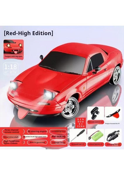 Uzaktan Kumandalı Rc Arabalar Yeni1:18 Mx5 Drift Araba Profesyonel Rc Uzaktan Kumanda Araba Elektrikli Oyuncak Yarış Çocuk Hediye Kırmızı (Yurt Dışından)