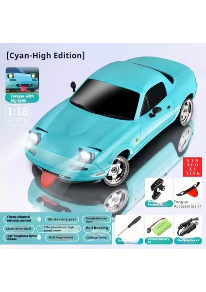 Uzaktan Kumandalı Rc Arabalar Yeni1:18 Mx5 Drift Araba Profesyonel Rc Uzaktan Kumanda Araba Elektrikli Oyuncak Yarış Çocuk Hediye Kırmızı (Yurt Dışından)