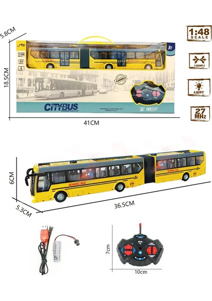 1:30 Uzaktan Kumanda Otobüs Elektrikli Kablosuz Aydınlatma Simülasyon Uzaktan Kumanda Araba Modeli Okul Seyahat Otobüs Erkek Oyuncak Doğum Günü Hediyeleri (Yurt Dışından)