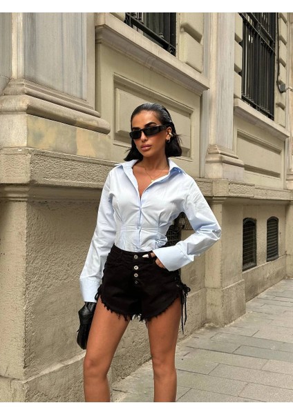 Bağcık Detay Kot Şort indirimleri