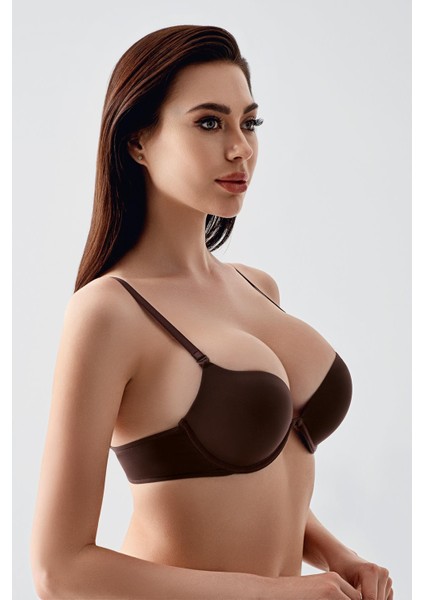 Double Push-Up Dolgulu Sütyen C17035 Kahverengi modelleri