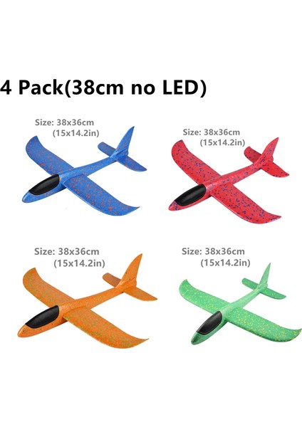 Paket 50CM Köpük Uçak Kitleri Uçan Planör Oyuncak LED Işık ile El Atmak Uçak Setleri Açık Oyun Uçak Modeli Oyuncaklar Çocuklar Için (Yurt Dışından)