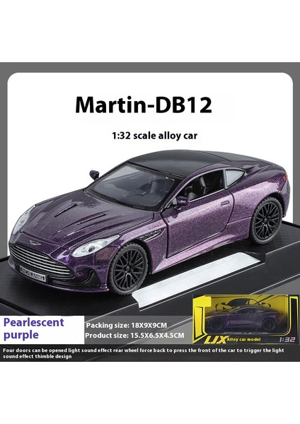 1:32 Aston Martin DB12 Gt Supercar Alaşım Döküm Metal Model Araba Cafe Ekran Dekoratif Süsler Hediye Erkek Arkadaşı ile Tatil (Yurt Dışından)