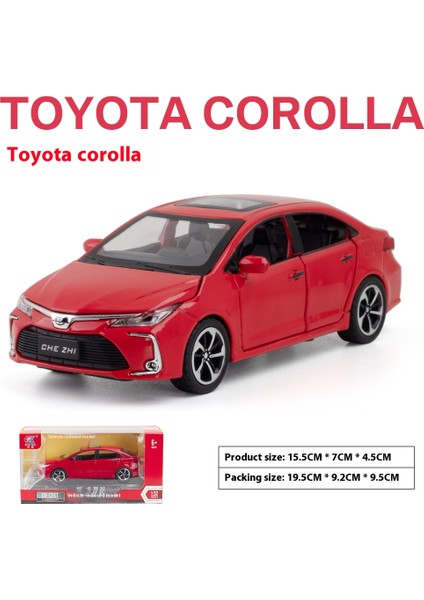 Döküm 1:32 Toyota Corolla Alaşım Araba Modeli Simülasyon Metal Araç Ses ve Işık Minyatürleri Koleksiyonu Trendy Süsler Hediyeler (Yurt Dışından)