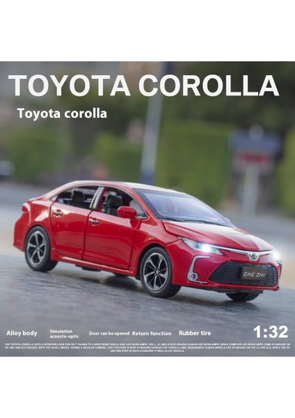 Döküm 1:32 Toyota Corolla Alaşım Araba Modeli Simülasyon Metal Araç Ses ve Işık Minyatürleri Koleksiyonu Trendy Süsler Hediyeler (Yurt Dışından)