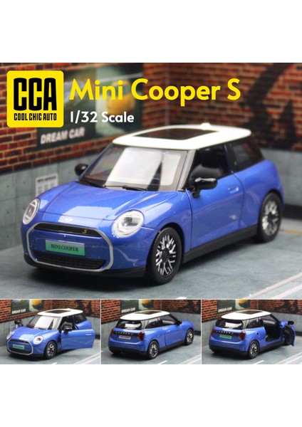 1/32 Mini Cooper S Ev Oyuncak Araba Modeli Msz Döküm Metal Minyatür Geri Çekin Ses ve Işık Koleksiyonu Hediye Erkek Çocuk Çocuklar Için (Yurt Dışından)