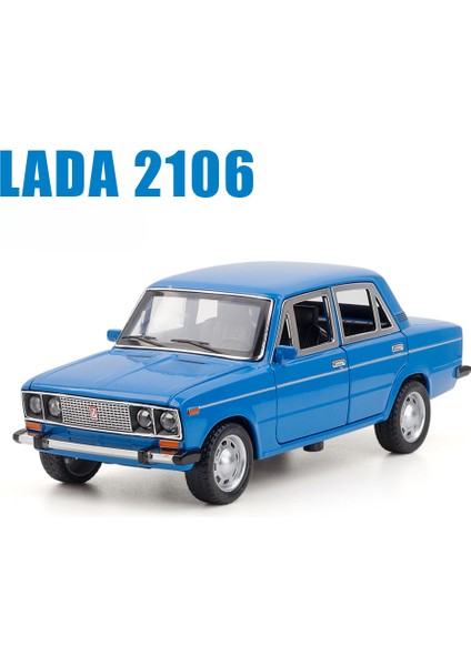 1/24 Lada 2106 Alaşım Ölçekli Araba Modeli Döküm Araçlar Oyuncak Arabalar Ses ve Işık ile Oyuncak Koleksiyonu Boys Için Doğum Günü Hediyesi Çocuklar (Yurt Dışından)