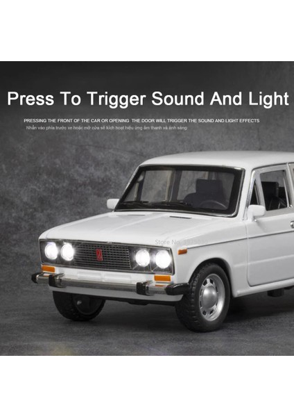 1/24 Lada 2106 Alaşım Ölçekli Araba Modeli Döküm Araçlar Oyuncak Arabalar Ses ve Işık ile Oyuncak Koleksiyonu Boys Için Doğum Günü Hediyesi Çocuklar (Yurt Dışından) fırsatları