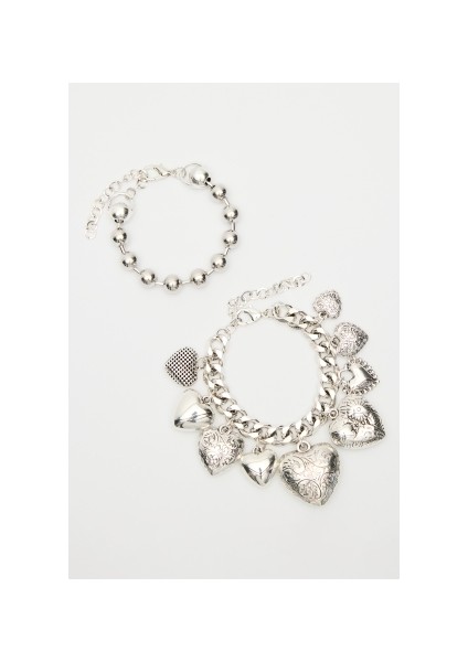 Kalpli Charm Bileklik Gümüş