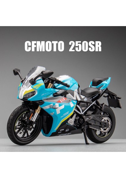 1:12 Cfmoto 250SR Yarış Alaşım Motosiklet Döküm Modeli Ses ve Işık Oyuncak Dekoratif Süsler Toplamak Çocuk Yılbaşı Hediyeleri (Yurt Dışından) modelleri