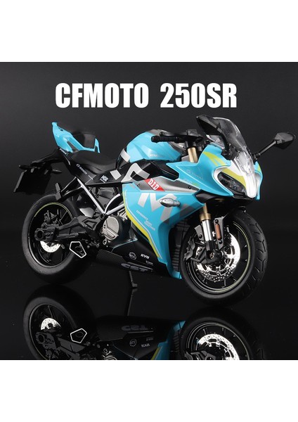 1:12 Cfmoto 250SR Yarış Alaşım Motosiklet Döküm Modeli Ses ve Işık Oyuncak Dekoratif Süsler Toplamak Çocuk Yılbaşı Hediyeleri (Yurt Dışından) fırsatları