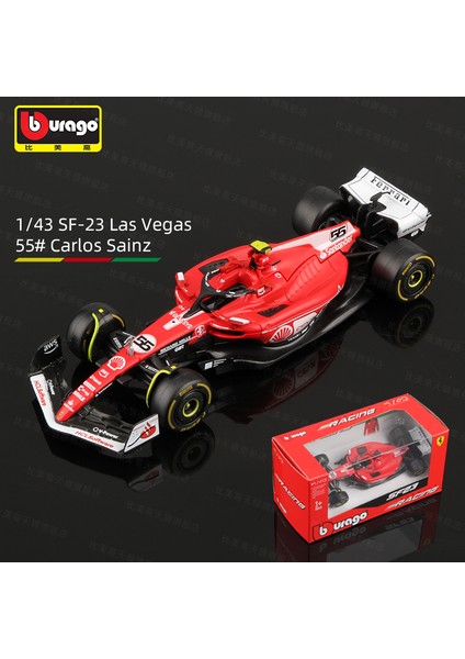 Bburago 1:43 2023 F1 Modeli RB19 W14 SF23 C43 A523 AMR23 Yarış Alaşım Araba Oyuncak Red Bull Mercedes Alfa Romeo Apline (Yurt Dışından)
