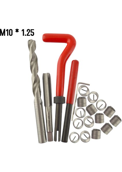 30 Adet Metrik Konu Onarım Ekleme Kiti M5 M6 M8 M10 M12 M14 Helicoil Araba Pro Bobin Aracı M6 * 1.0 (Yurt Dışından)