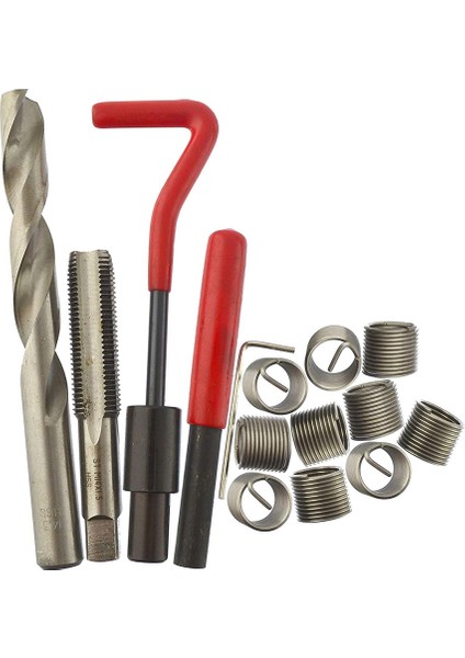 30 Adet Metrik Konu Onarım Ekleme Kiti M5 M6 M8 M10 M12 M14 Helicoil Araba Pro Bobin Aracı M6 * 1.0 (Yurt Dışından)