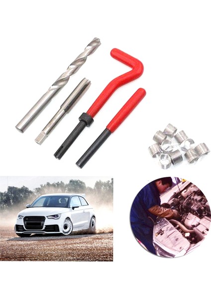 30 Adet Metrik Konu Onarım Ekleme Kiti M5 M6 M8 M10 M12 M14 Helicoil Araba Pro Bobin Aracı M6 * 1.0 (Yurt Dışından)