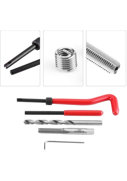 30 Adet Metrik Konu Onarım Ekleme Kiti M5 M6 M8 M10 M12 M14 Helicoil Araba Pro Bobin Aracı M6 * 1.0 (Yurt Dışından)