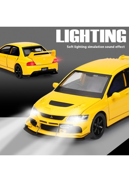 Jdm 1:32 Mitsubishi Lancer Evolution Dokuzuncu Nesil Süper Yarış Metal Alaşım Pres Döküm Model Araç Ses ve Işık Sağ Dümen Hediye (Yurt Dışından)