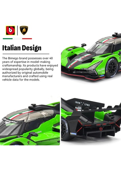 Bburago 1:43 Lamborghini SC63 Porsche 911 Audi S1 C8R Alfa Alaşım Lüks Araç Döküm Geri Çekin Araba Modeli Oyuncak Koleksiyonu Hediye (Yurt Dışından) modelleri