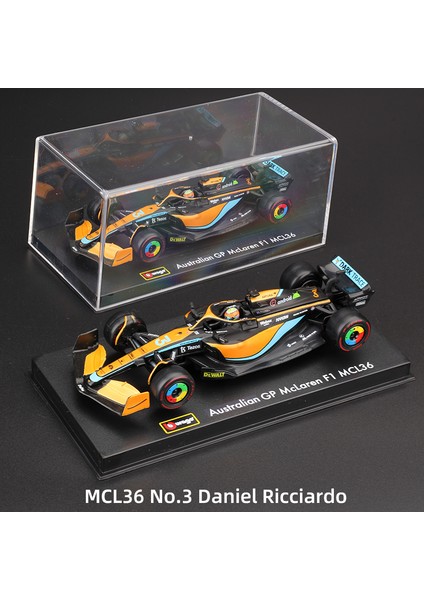 Bburago 1:43 MCL38 F1 Mclaren 2024 Miami Grand Prix Alaşım Araba Minyatür Döküm Modeli # 4. Lando Norris # 81'li Oscar Piastri Oyuncak (Yurt Dışından)