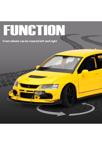 Jdm 1:32 Mitsubishi Lancer Evolution Dokuzuncu Nesil Süper Yarış Metal Alaşım Pres Döküm Model Araç Ses ve Işık Sağ Dümen Hediye (Yurt Dışından)