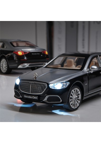 1:22 Benz Maybach S680 Alaşım Metal Araba Modeli Döküm Metal Oyuncak Araçlar Araba Modeli Yüksek Simülasyon Ses ve Işık Çocuk Hediye (Yurt Dışından) fırsatları