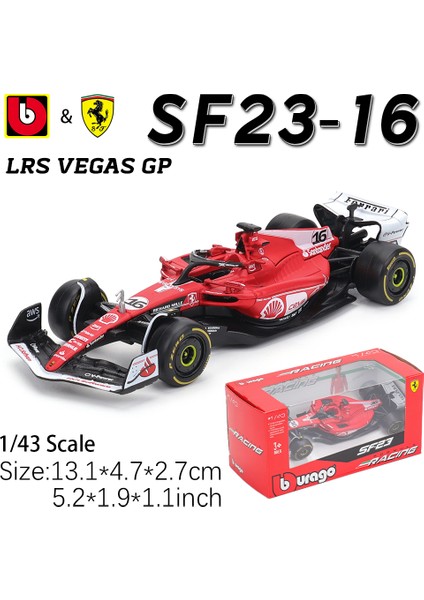 Bburago 1:43 2024 2023 F1 Scuderia Ferrari SF24 SF23 # 16'lı Lesler # 55SAINZ Jr Alaşım Lüks Araba Döküm Araba Modeli Oyuncak Serisi (Yurt Dışından)