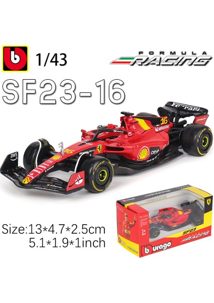 Bburago 1:43 2024 2023 F1 Scuderia Ferrari SF24 SF23 # 16'lı Lesler # 55SAINZ Jr Alaşım Lüks Araba Döküm Araba Modeli Oyuncak Serisi (Yurt Dışından)