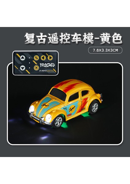 1:64 Mini Küçük Rc Araba Kablosuz Mini Beetle Alaşım Oyuncak Araba Cep Telefon Uzaktan Kumandası Retro Uzaktan Kumanda Araba Modeli (Yurt Dışından)