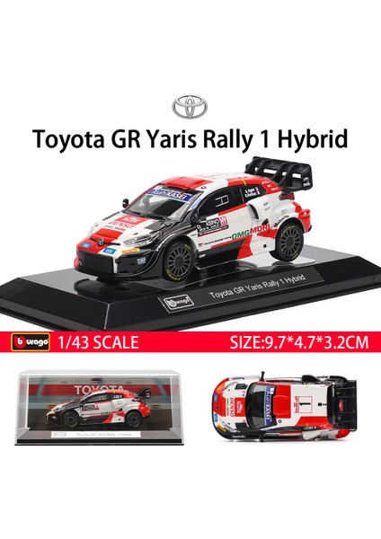 Bburago 1:43 Toyota gr Audi Corvette C8R Alfa Porsche Alaşım Lüks Araç Döküm Geri Çekin Arabalar Modeli Oyuncak Koleksiyonu Hediye (Yurt Dışından)