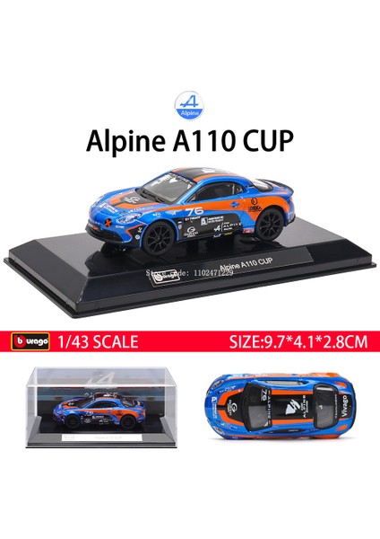 Bburago 1:43 Toyota gr Audi Corvette C8R Alfa Porsche Alaşım Lüks Araç Döküm Geri Çekin Arabalar Modeli Oyuncak Koleksiyonu Hediye (Yurt Dışından)