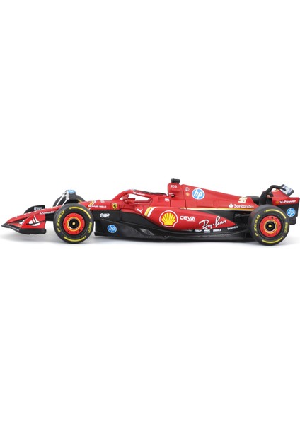 Bburago 1/43 2024 Ferrarı SF24 F1 Yarış Modelleri Alaşım Döküm Oyuncak Kauçuk Lastikler Halo Arabalar Yetişkinler Için Hediye (Yurt Dışından)