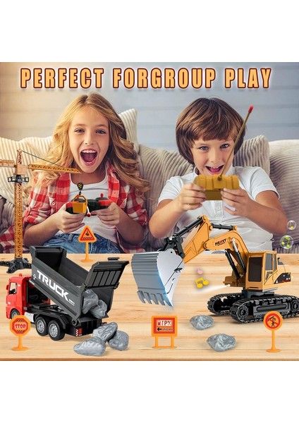 2.4g Rc Ekskavatör Çocuk Uzaktan Kumanda Model Araba Mühendisliği Damperli Kamyon Buldozer Yüksek Teknoloji Alaşım Rc Arabalar Çocuk Oyuncakları (Yurt Dışından) fiyatları
