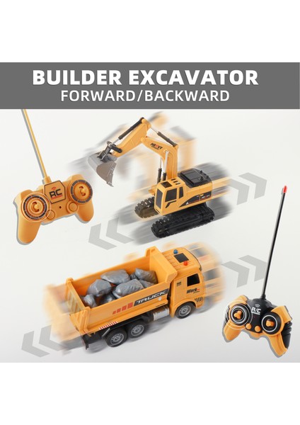 2.4g Rc Ekskavatör Çocuk Uzaktan Kumanda Model Araba Mühendisliği Damperli Kamyon Buldozer Yüksek Teknoloji Alaşım Rc Arabalar Çocuk Oyuncakları (Yurt Dışından) fırsatları