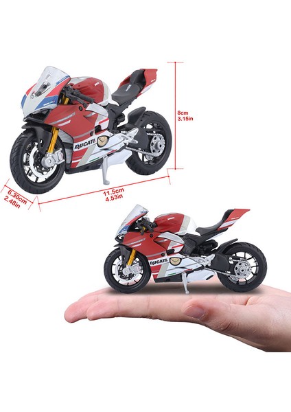 Maisto Ducati Ducati V4 S Corse 1:18 Ölçekli Alaşım Motosiklet Diecast Model Tahsil Sınıf Hediye Oyuncak (Yurt Dışından) modelleri