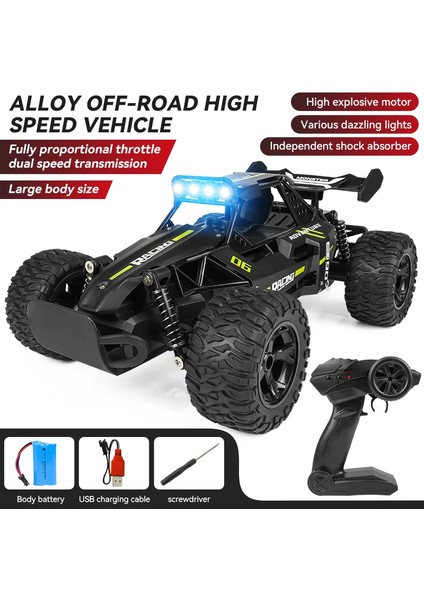 Rc Araba 2WD Alaşım Gövde 1:12 2.4g Dört Renkli Işıkların Değiştirilmesi Off-Road Uzaktan Kumanda Tırmanma Aracı Açık Arabalar Drift Oyuncak Hediye (Yurt Dışından)