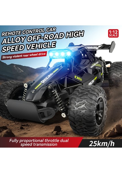 Rc Araba 2WD Alaşım Gövde 1:12 2.4g Dört Renkli Işıkların Değiştirilmesi Off-Road Uzaktan Kumanda Tırmanma Aracı Açık Arabalar Drift Oyuncak Hediye (Yurt Dışından) modelleri