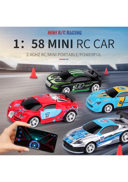 1:58 Mini Rc Araba Kola Can Drift Yarışı Mini Yüksek Hızlı Uzaktan Kumanda Araba Çift Kontrol Araç Model Oyuncaklar Çocuk Için Noel Hediyesi (Yurt Dışından)