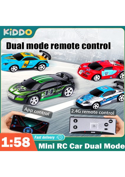 1:58 Mini Rc Araba Kola Can Drift Yarışı Mini Yüksek Hızlı Uzaktan Kumanda Araba Çift Kontrol Araç Model Oyuncaklar Çocuk Için Noel Hediyesi (Yurt Dışından)