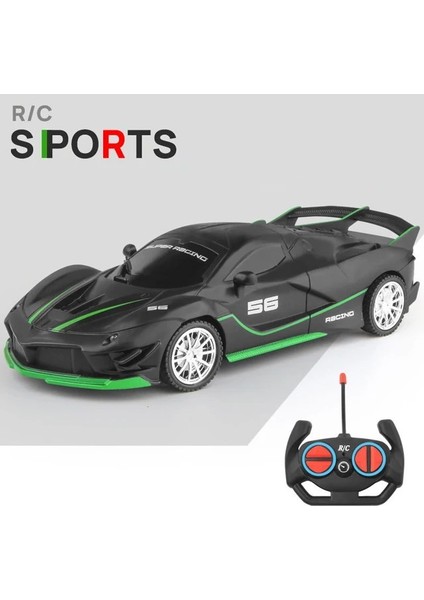 1/18 Rc Araba LED Işık 2.4g Radyo Uzaktan Kumanda Spor Arabalar Için Çocuk Yarış Yüksek Hızlı Sürücü Araç Drift Erkek Kız Oyuncaklar (Yurt Dışından)