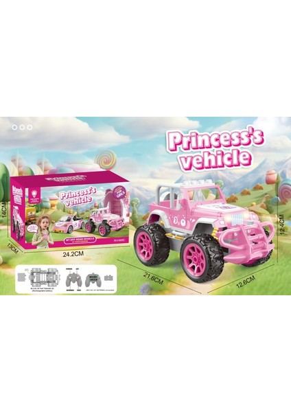 Bgtoy Rc Araba Uzaktan Kumanda Pembe Off-Road Araç Elektrikli Araba Işık ile Çocuk Erkek Kız Oyuncakları Noel Doğum Günü Hediyeleri (Yurt Dışından)