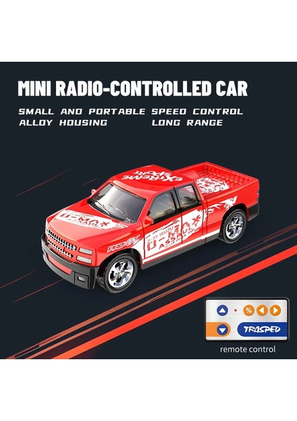 Mını Rc Araba Alaşım 1/64 Uzaktan Kumanda Araba Oyuncak 2.4g Uzaktan Kumanda Işığı Ayarlanabilir Hız Taşınabilir Uzaktan Kumanda Araba Oyuncak Hediye (Yurt Dışından)