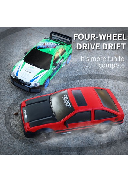 2.4g Rc Araba LED Işık ile 4WD Uzaktan Kumanda Drift Arabalar Profesyonel Yarış Oyuncakları Gtr Modeli AE86 Çocuklar Için Noel Hediyeleri (Yurt Dışından)