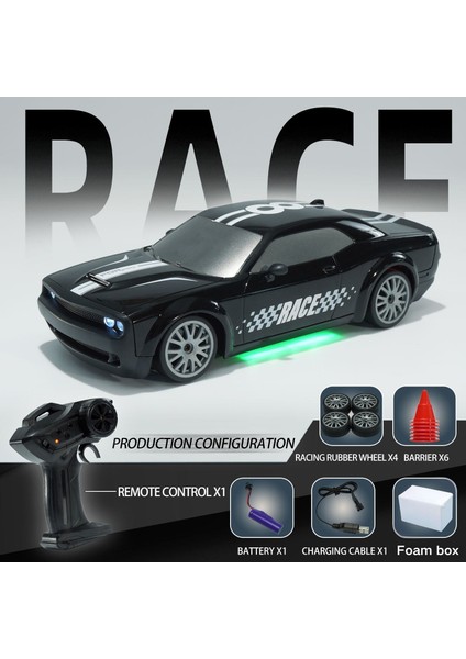 Dodge Hellcat Profesyonel Uzaktan Kumanda Araba Uzaktan Kumanda Rc Drift Yarışı 4WD 2.4g Yüksek Hızlı Drift Araba Çocuk Oyuncakları (Yurt Dışından)