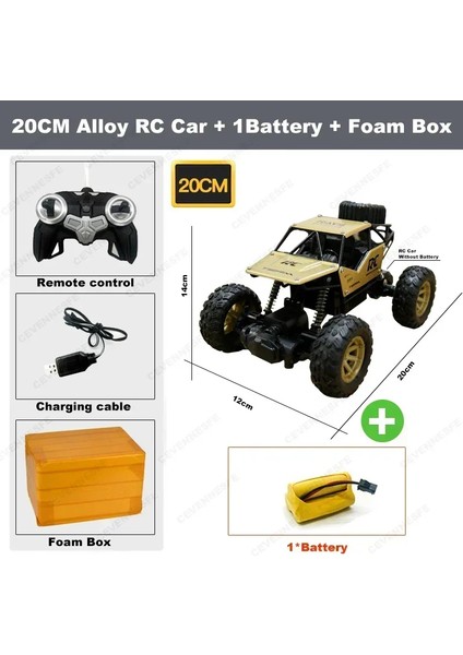 Rc Araba 4WD Off Road 4x4 Uzaktan Kumanda Arabalar 37 cm 2.4g Radyo Buggy Kamyon Yarışı Yüksek Hızlı Drift LED Işıkları ile Oyuncak Hediye Erkek Için (Yurt Dışından)