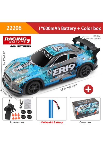 Wltoys 22206 1:22 15 Km/saat Rc Araba 4WD Drift Yarış Arabası LED Işıkları ile 2.4g Uzaktan Kumanda Elektrikli Oyuncak Hediye Erkek Doğum Günü Için (Yurt Dışından)